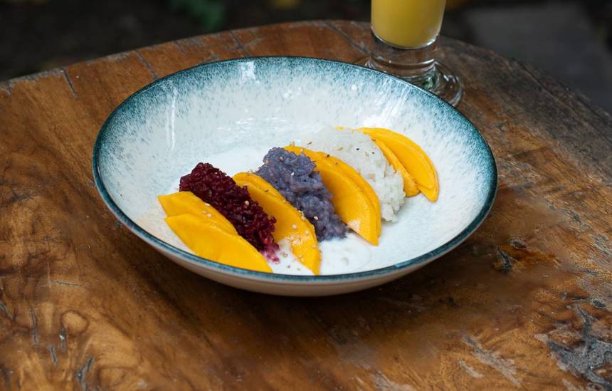 Mango Sticky Rice at Apricus Enjoy the sweetness of the summer with our Mango Sticky Rice